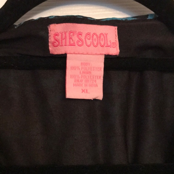 Blue/black printed jumpsuit. Trendy pattern. - Picture 6 of 7